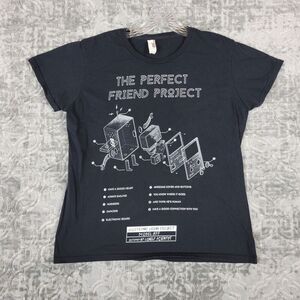 Adventure Time BMO Shirt Women's Large Black The Perfect Friend Project